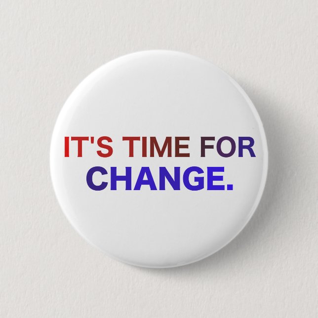 Es ist Zeit für Änderungs-Knopf Button (Vorderseite)