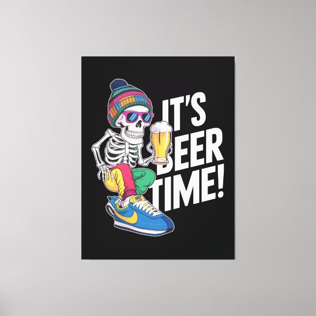 Es ist Zeit für Beer Leinwanddruck (Vorderseite)