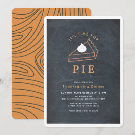 Es ist Zeit für das Abendessen mit Piek Chalkboard Einladung