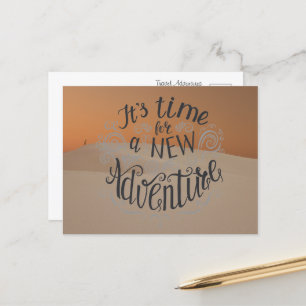 Es ist Zeit für ein neues Adventure Postcard Postkarte