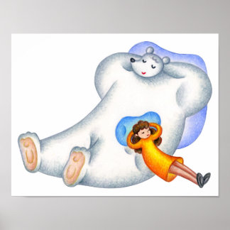 Es ist Zeit für ein Nickerchen. Eingehüllt in Wärm Poster