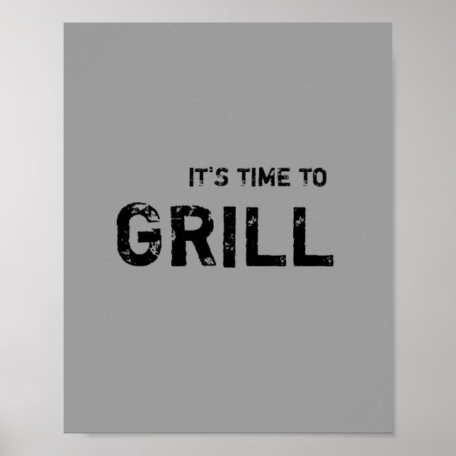 Es ist Zeit für GRILL. Poster (Vorne)