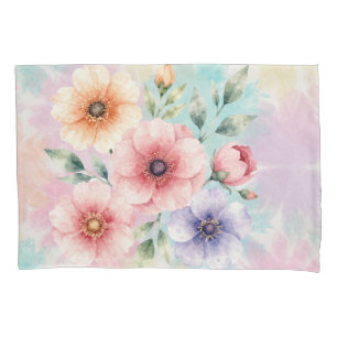 Es ist Zeit für Tie-Dye-Blumen zum Blühen Kissenbezug
