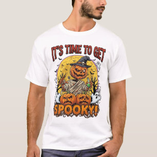 Es ist Zeit, Halloween-Kürbis-Mumie-Geister grusel T-Shirt
