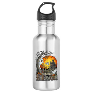 Es ist Zeit Halloween Spukhaus Friedhof Gruselig Edelstahlflasche