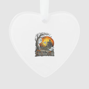 Es ist Zeit Halloween Spukhaus Friedhof Gruselig Ornament