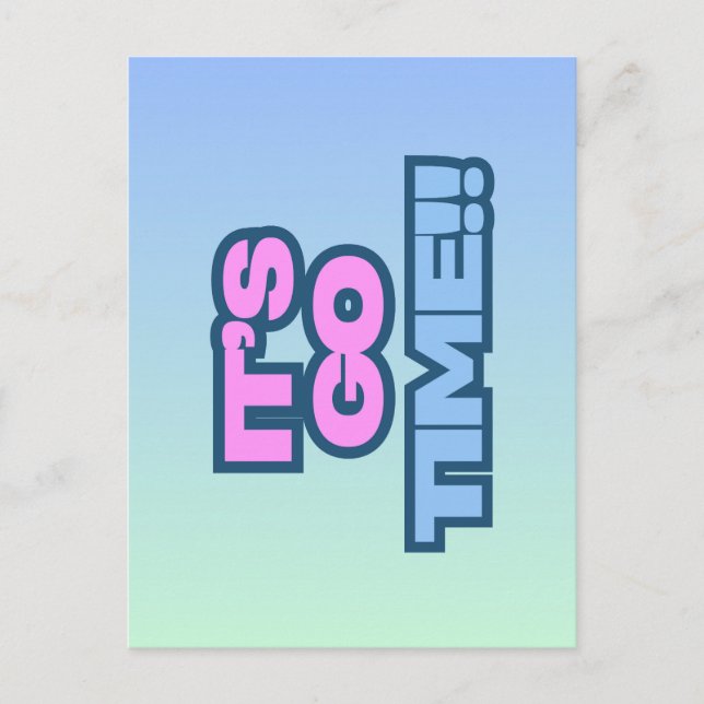 Es ist Zeit. Postkarte (Vorderseite)