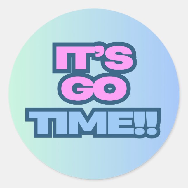 Es ist Zeit. Runder Aufkleber (Vorderseite)