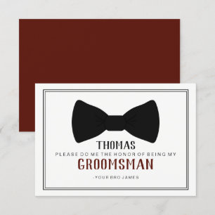 Es ist Zeit, Trauzeuge zu werden - Black Tie Wein Einladung