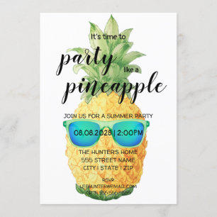 Es ist Zeit, wie ein Ananas zu Party Einladung