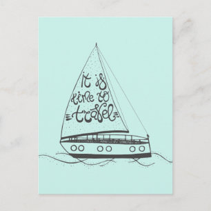 Es ist Zeit zu reisen Postkarte