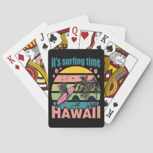 Es ist Zeit zu surfen - Hawaii Spielkarten