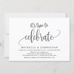 Es ist Zeit zum Feiern, Hochzeits-Elopement-Party Einladung