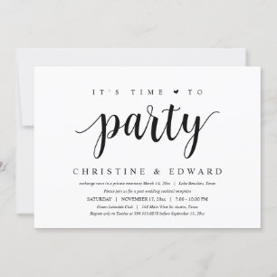 Es ist Zeit zum Party, das Hochzeitsfest der Neuze Einladung