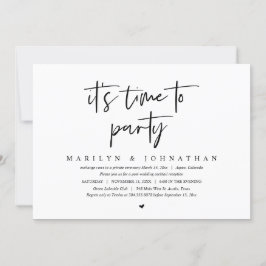 Es ist Zeit zum Party, Hochzeitsfeier Einladung