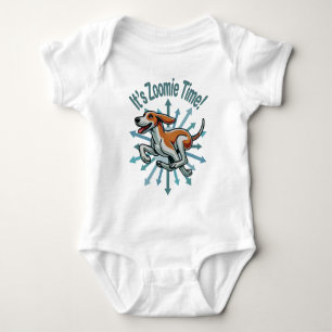 Es ist Zoomie Time American Fox Hound Baby Strampler