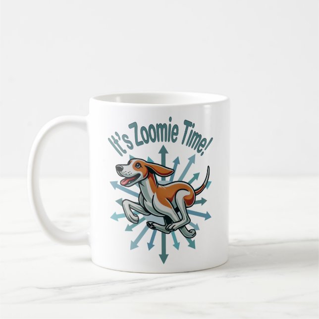 Es ist Zoomie Time American Fox Hound Kaffeetasse (Links)