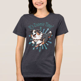 Es ist Zoomie Time Australian Shepherd Tri-Blend Shirt