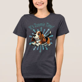 Es ist Zoomie Time Basset Hound Tri-Blend Shirt