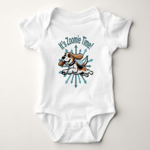 Es ist Zoomie Time Beagle Baby Strampler