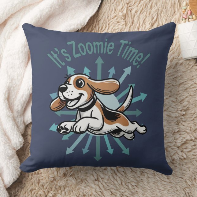 Es ist Zoomie Time Beagle Kissen (Decke)