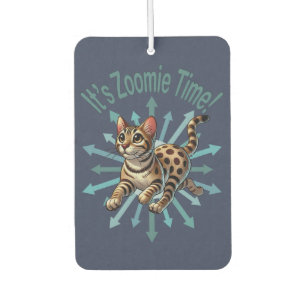 Es ist Zoomie Time Bengalisch Cat Autolufterfrischer