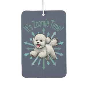 Es ist Zoomie Time Bichon Frise Autolufterfrischer
