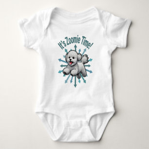 Es ist Zoomie Time Bichon Frise Baby Strampler