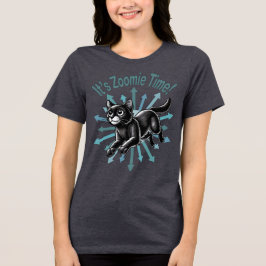 Es ist Zoomie Time Black Cat Tri-Blend Shirt