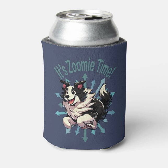 Es ist Zoomie Time Border Collie Dosenkühler (Kanne Rückseite)