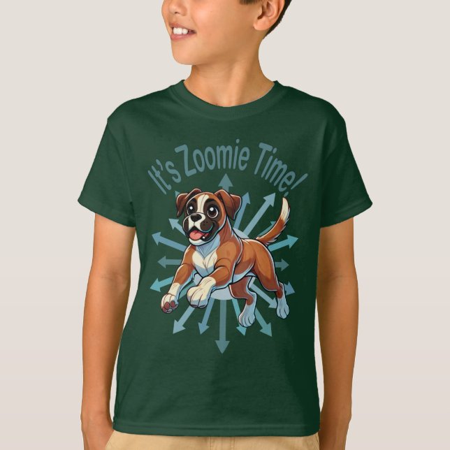 Es ist Zoomie Time Boxer T-Shirt (Vorderseite)