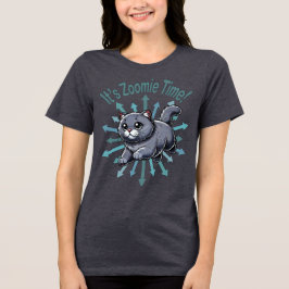 Es ist Zoomie Time British Shorthhätten Cat Tri-Blend Shirt