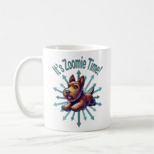 Es ist Zoomie Time Brown Scotty Kaffeetasse