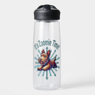 Es ist Zoomie Time Brown Scotty Trinkflasche