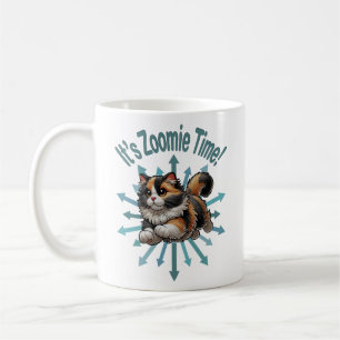 Es ist Zoomie Time Calico Cat Kaffeetasse
