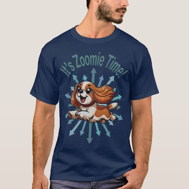 Es ist Zoomie Time Cavalier Spaniel T-Shirt (Vorderseite)
