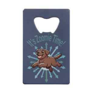 Es ist Zoomie Time Chocolate Lab Geldbeutel Flaschenöffner