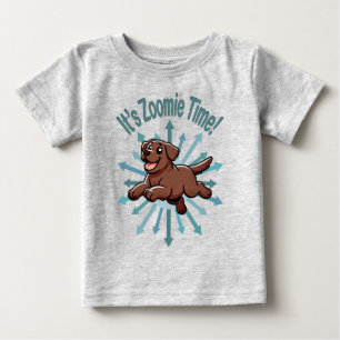 Es ist Zoomie Time Chocolate Labrador Baby T-shirt