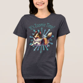 Es ist Zoomie Time Collie Tri-Blend Shirt