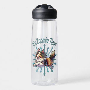 Es ist Zoomie Time Collie Trinkflasche