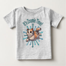 Es ist Zoomie Time Dilute Calico Cat Baby T-shirt