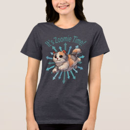 Es ist Zoomie Time Dilute Calico Cat Tri-Blend Shirt