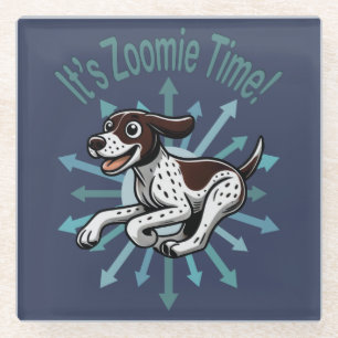 Es ist Zoomie Time German Kurzhaar Glasuntersetzer