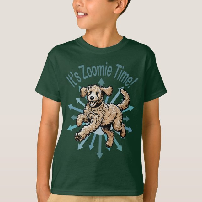 Es ist Zoomie Time Golden Doodle T-Shirt (Vorderseite)