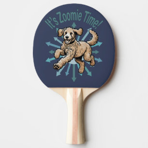 Es ist Zoomie Time Golden Doodle Tischtennis Schläger