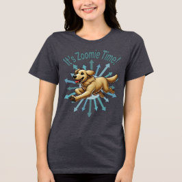 Es ist Zoomie Time Golden Retriever Tri-Blend Shirt