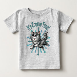 Es ist Zoomie Time Gray Tabby Cat Baby T-shirt