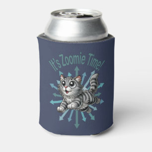 Es ist Zoomie Time Gray Tabby Cat Dosenkühler