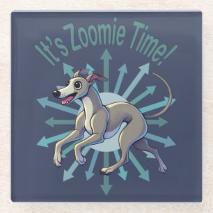 Es ist Zoomie Time Greyhound Glasuntersetzer