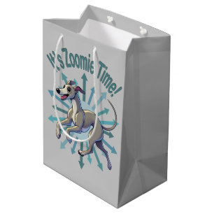 Es ist Zoomie Time Greyhound Mittlere Geschenktüte